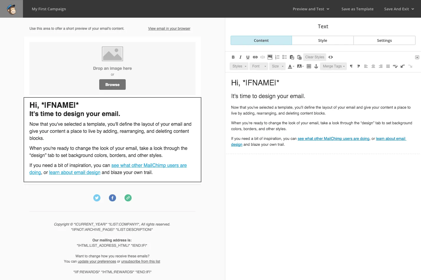 Customization Options: Design & Templates - Mailchimp 